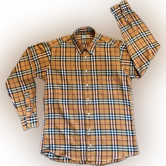 🔥NEW🔥BURBERRY NOVA CHECK L/S Luxury Cotton Button Down👔Oversized🇺🇸Med+/LG🔥 - Picture 12 of 16